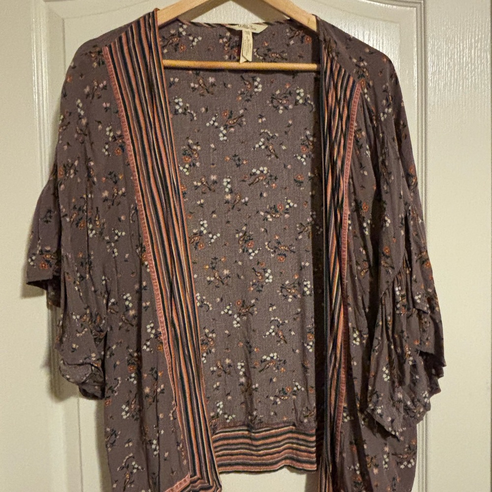 Matilda Jane Floral Kimono in Brown and Pink